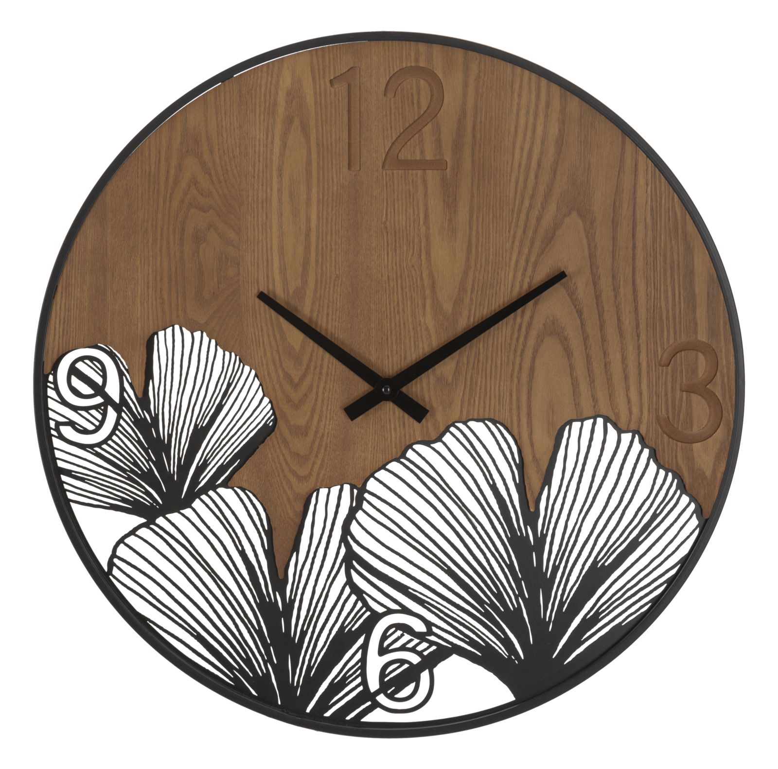 OROLOGIO DA MURO SUPER WOOD/LEAF CM 60X2
