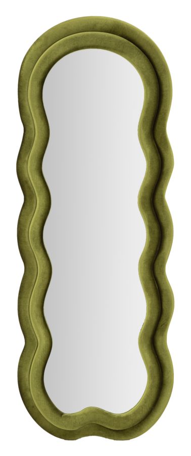 SPECCHIO DA MURO MIKI VELLUTO VERDE CM 60X4X160