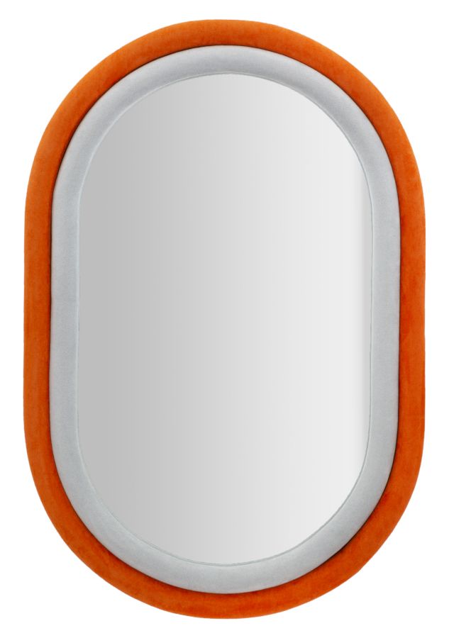 SPECCHIO DA MUTO ANTONY VELLUTO ARANCIO/MIX CM 60X4X90