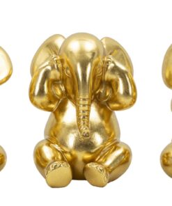 ELEFANTE NON VEDO/NON SENTO/ NON PARLO SET 3 PZ CM  15,5X20,5