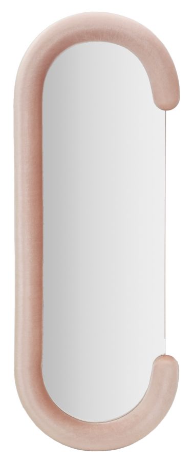 SPECCHIO DA MURO CHANTAL VELLUTO ROSA CM 60X7X160