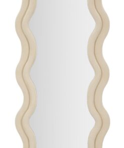 SPECCHIO DA MURO EMILY VELLUTO CREMA CM 60X6X160