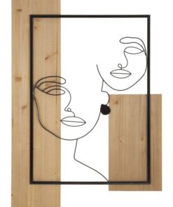 PANNELLO DA MURO FACES FERRO E WOOD CM 63X2X90