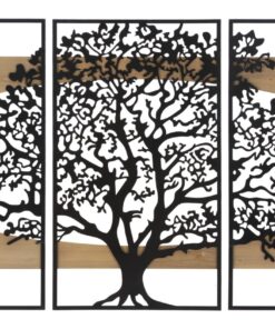PANNELLO DA MURO TREE FERRO E WOOD SET 3PZ CM 176X2X90 (63X2X90-50X2X90)