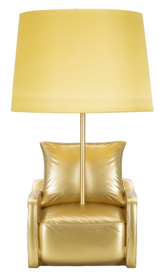 LAMPADA DA COMODINO MIDCENTURY GIALLA CM 26X46