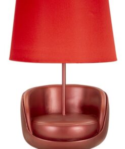 LAMPADA DA COMODINO MIDCENTURY ROSSA CM  26X43