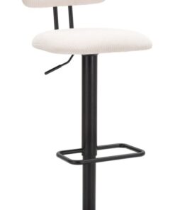 SGABELLO BAR LIGHT BIANCO CM 41X47,5X85-106,5(SEDUTA CM 61-83) SET 2PCS