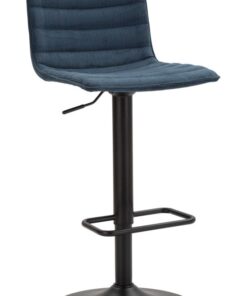 SGABELLO BAR HIGH NAVY CM 43X49,5X85,5-107(SEDUTA CM 61-82,5) SET 2PCS