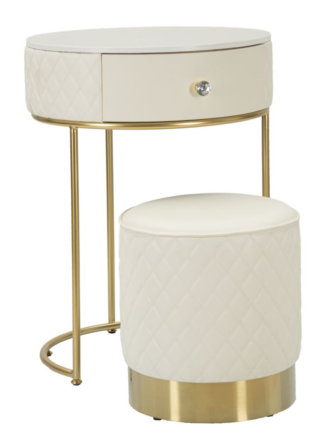 COMODINO/TOLETTA C/PUFF SHARON CM 52X70 - 36X39