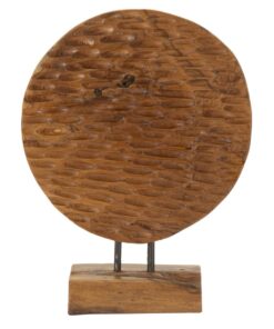 SCULTURA COIN IN TEAK RICICLATO CM 30X15,5X40 (PEZZI UNICI - NON RIP. IN SERIE)