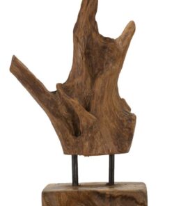 SCULTURA AKAR IN TEAK RIC, CM 20X11X34 MIN 2 (PEZZI UNICI - NON RIP. IN SERIE)