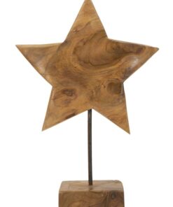 SCULTURA STELLA IN TEAK RICICLATO CM 28X12X42 (PEZZI UNICI - NON RIP. IN SERIE)