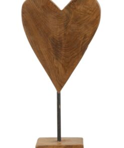 SCULTURA CUORE IN TEAK RIC. CM 15X10X35 (PEZZI UNICI - NON RIP. IN SERIE)