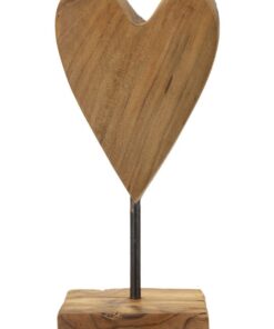 SCULTURA CUORE IN TEAK RIC. CM 10X10X25 (PEZZI UNICI - NON RIP. IN SERIE)