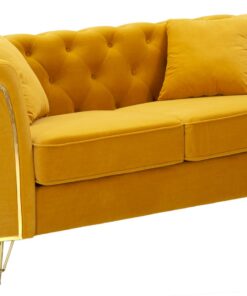 DIVANO EMY SENAPE C/CUSCINI CM 162X83X76