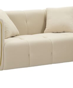 DIVANO ALMA CREMA C/CUSCINI CM 155X81X71