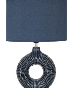 LAMPADA DA TAVOLO SETA BLU CM 28,5X15X43