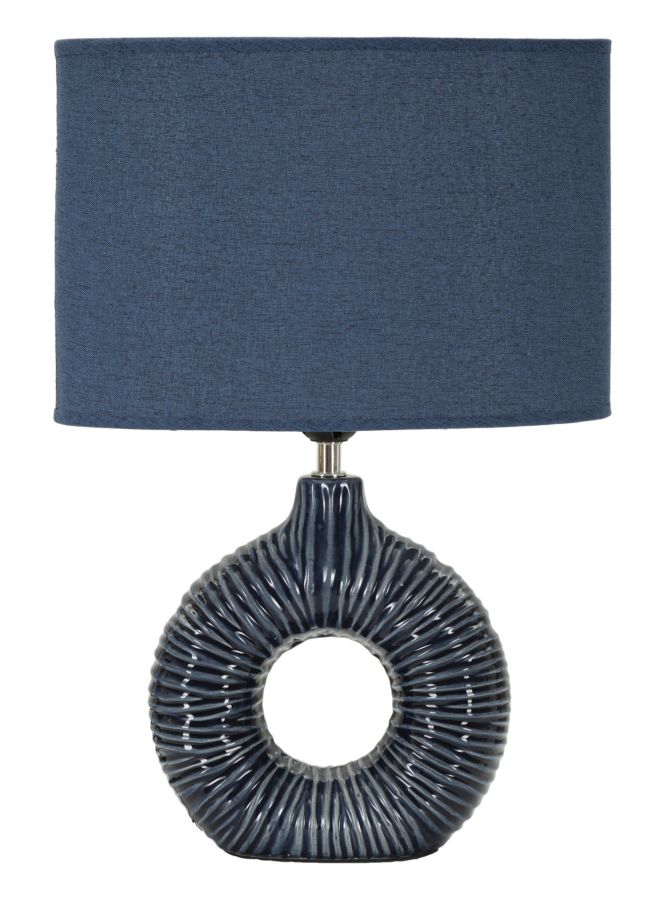 LAMPADA DA TAVOLO SETA BLU CM 28,5X15X43