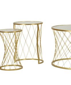 TAVOLINETTI NOAH GOLD SET 4 PZ CM  70X45-47X54,5-36x50-28x45