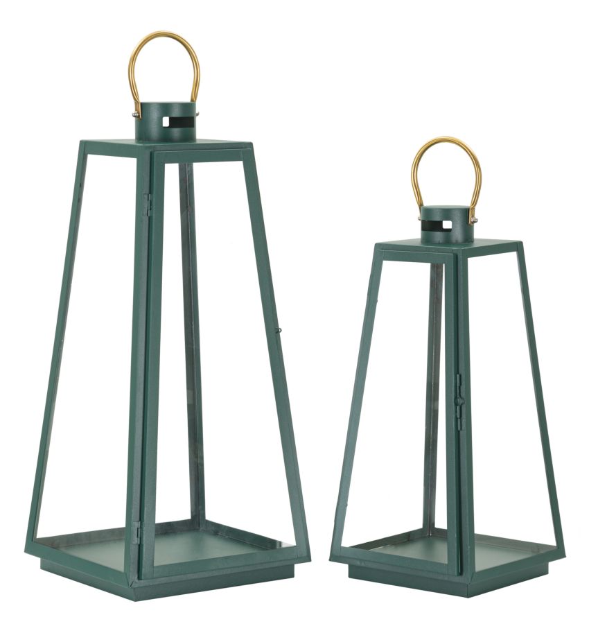 LANTERNE GRENT SET 2 PZ CM 25X25X57-20X20X45