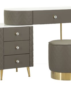 TOELETTA SHARON GRIGIA C/PUFF CM 120X40X75 (MISURA PUFF 36X39)