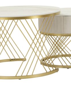 TAVOLI DA CAFFE' VOTIX COPPIA CM  70X48-50X43,5