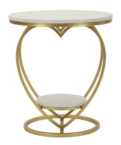 TAVOLINETTO HEART ORO CM  40X45,5