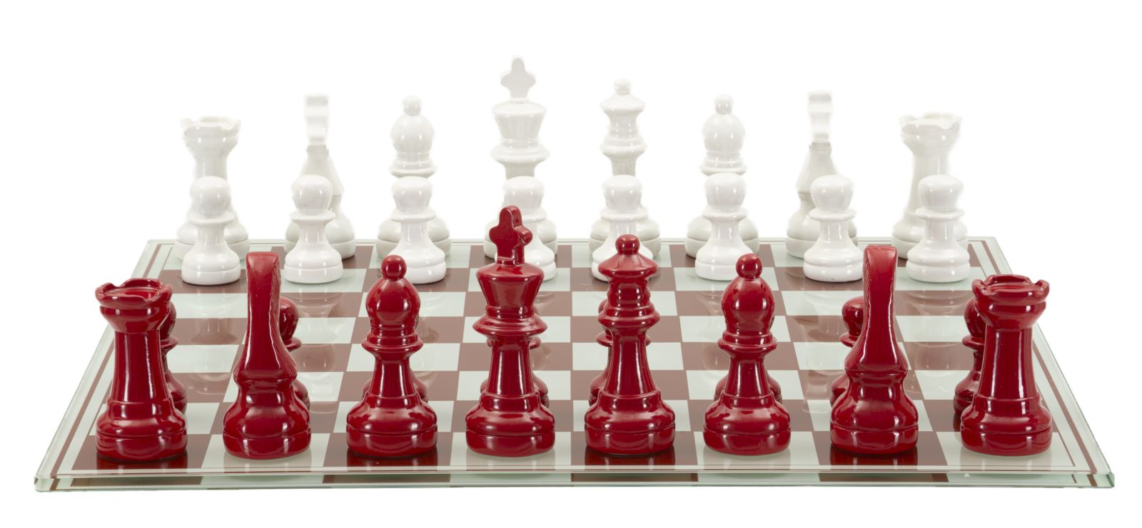 SET SCACCHIERA ROSSA/BIANCA CM 61X61X14