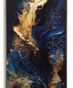 STAMPA SU TELA LACCATA C/CORNICE ANDROMEDA -A- CM 60X4X90