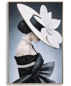 DIPINTO SU TELA LACCATO MARTY C/CORNICE -A- CM 62X4X92