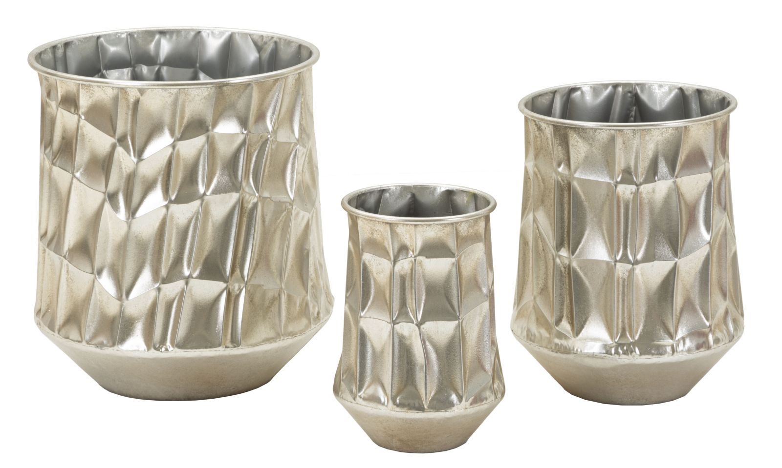 P/VASI SILVER SET 3 PZ CM 35X38,5-27,5X33-18,5X26,5