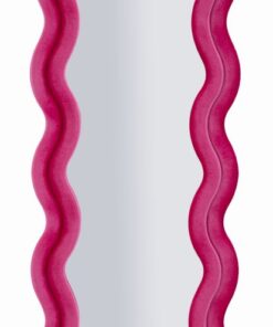 SPECCHIO DA MURO MIKI VELLUTO FUXIA CM 60X4X160 (MISURA SPECCHIO CM 39X135)