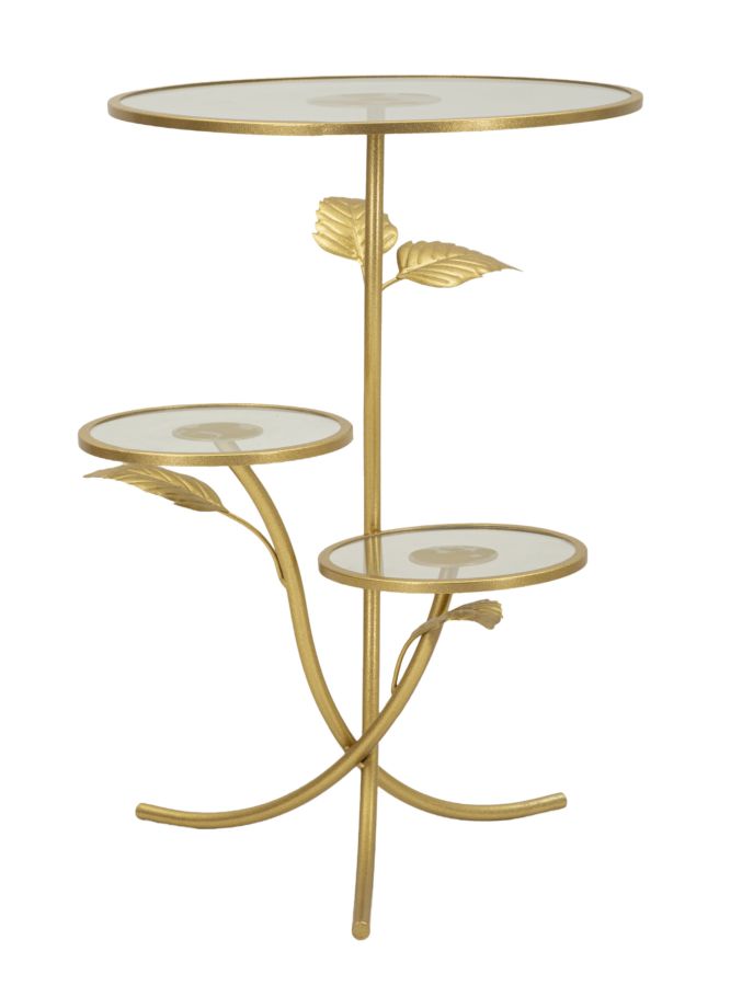 TAVOLINETTO 3 RIPIANI LEAF CM 54X69,5