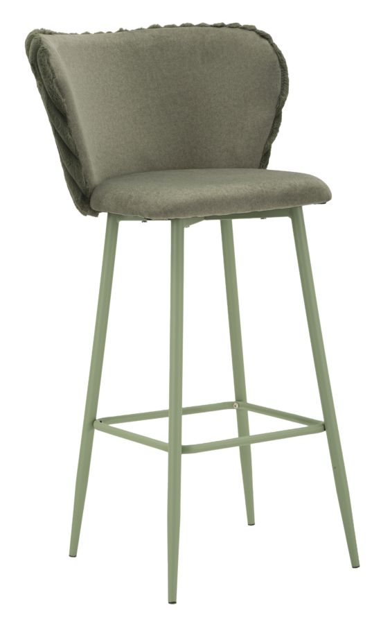 SGABELLO BAR ALASKA -B- VERDE SET 2 PZ CM 55X58X106 (ALTEZZA SEDUTA CM 77)