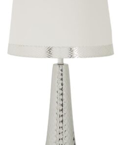 LAMPADA DA TAVOLO TOWER ARGENTO CM  30X54