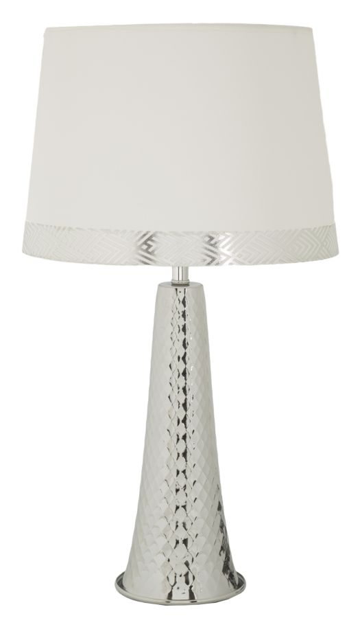 LAMPADA DA TAVOLO TOWER ARGENTO CM 30X54