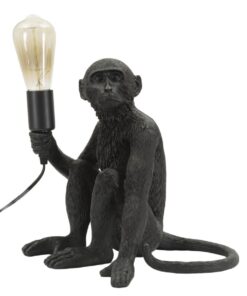 LAMPADA DA TAVOLO MONKEY SEDUTA NERO CM 33X33X32