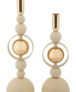 P/CAND SATURNO CREMA SET 2 PZ CM  10X27-10X33