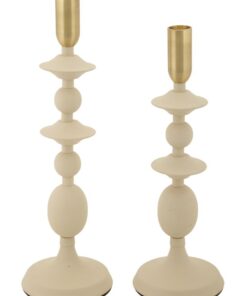P/CAND GEMINI CREMA SET 2 PZ CM 10X29-10X33