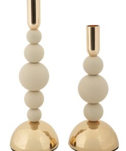 P/CAND BOLLY CREMA SET 2 PZ CM  10X24-10X29,5