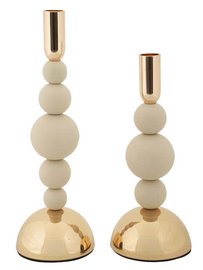 P/CAND BOLLY CREMA SET 2 PZ CM 10X24-10X29,5