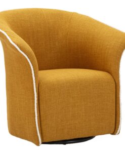 POLTRONA GIREVOLE SIENA SENAPE CM 83,5X66X80 (SEDUTA ALTEZZA CM 42)