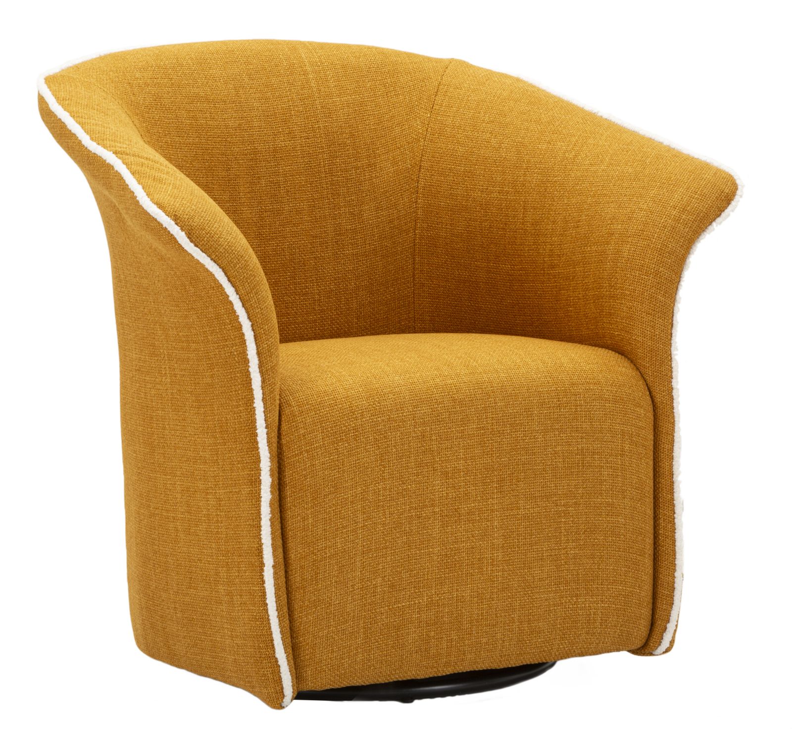 POLTRONA GIREVOLE SIENA SENAPE CM 83,5X66X80 (SEDUTA ALTEZZA CM 42)