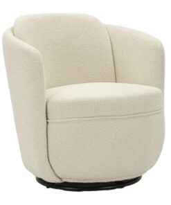 POLTRONA GIREVOLE TORINO CREMA CM 70X72X75 (ALTEZZA SEDUTA CM 44,5)