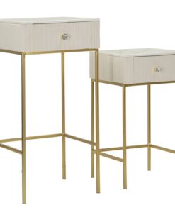 TAVOLINETTI ALTI WEDDING QUADRATI SET 2 PZ CM  45X90-40X70