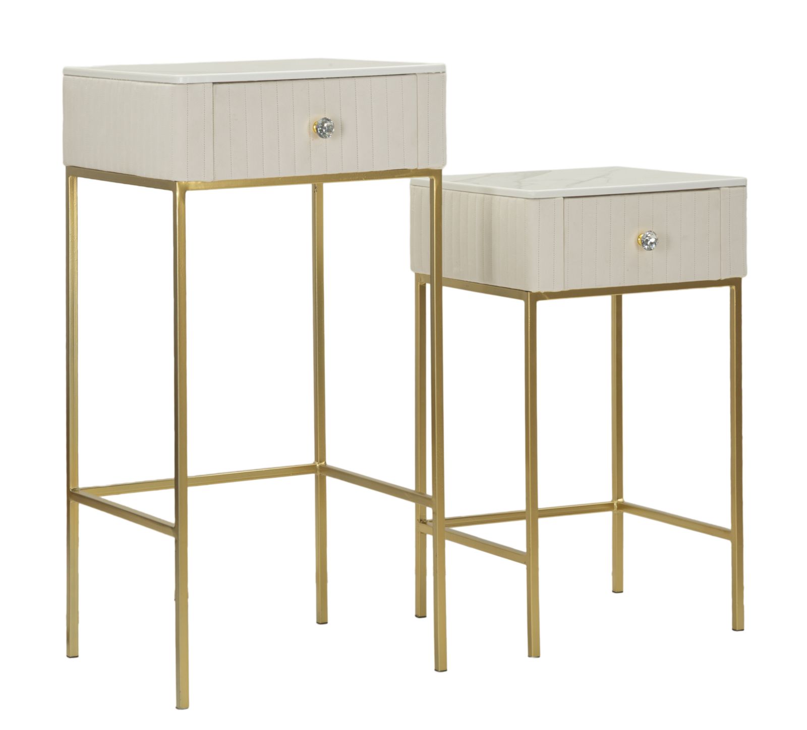 TAVOLINETTI ALTI WEDDING QUADRATI SET 2 PZ CM 45X90-40X70