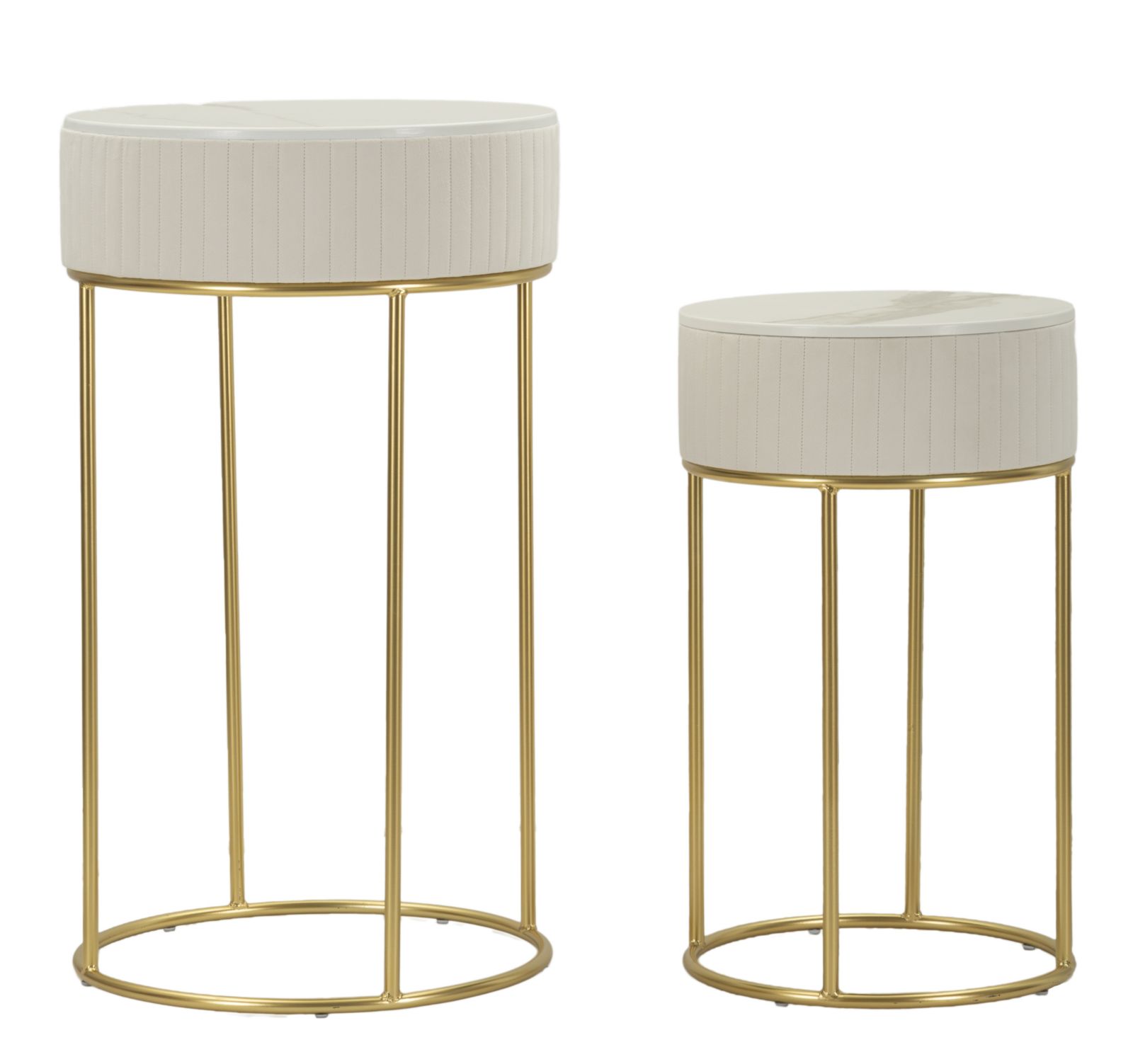 TAVOLINETTI ALTI WEDDING ROTONDI SET 2 PZ CM 50X90-40X70