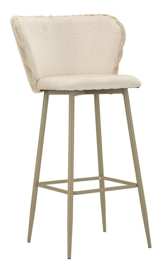 SGABELLO BAR ALASKA -B- CREMA SET 2 PZ CM 55X58X106 (ALTEZZA SEDUTA CM 77)
