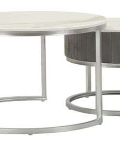 TAVOLI DA CAFFE' GREYS COPPIA CM  70X45-50X40