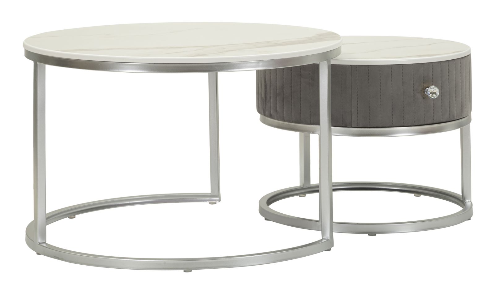 TAVOLI DA CAFFE' GREYS COPPIA CM 70X45-50X40